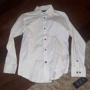 Tommy Hilfiger Kids White Shirt with Blue Buttons